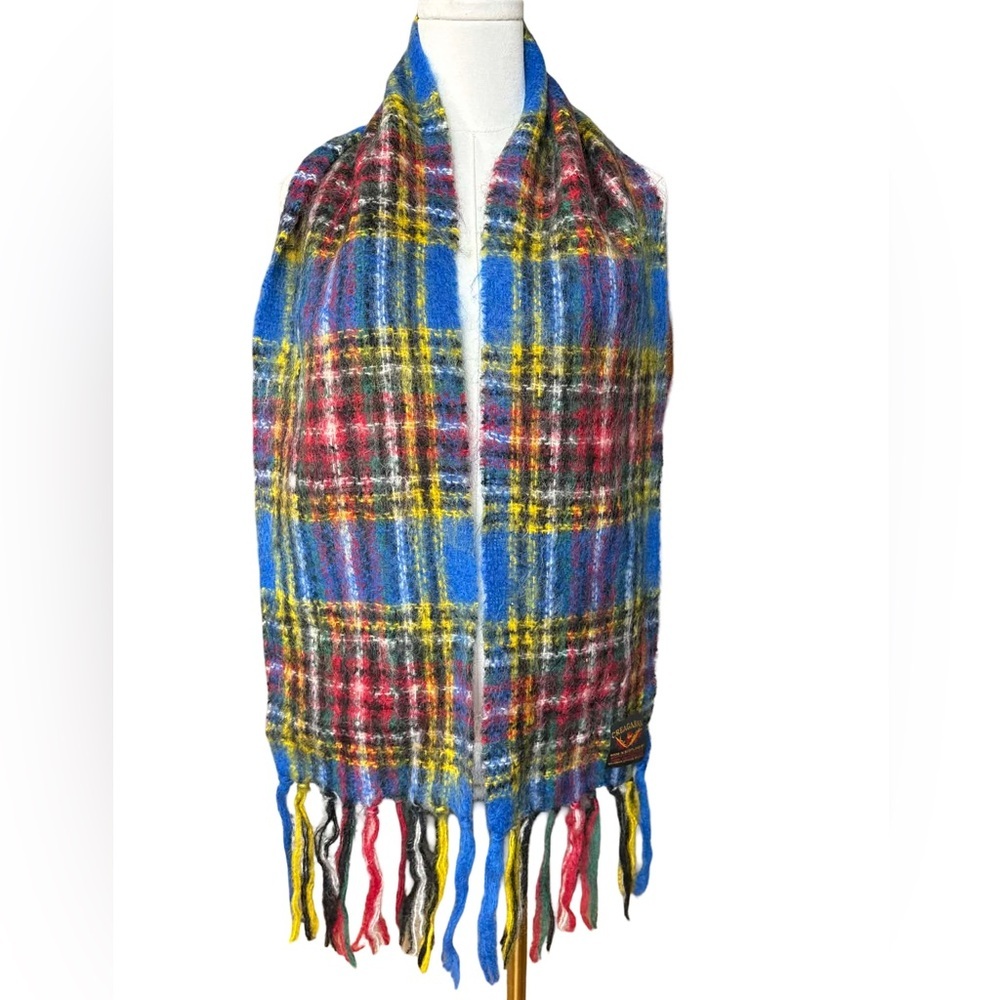 Creagaran Mohair Made In Scotland Plaid Scarf